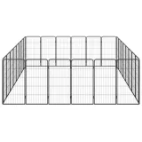 kojec-dla-psa-28-paneli-czarny-50x100-cm-stal-dlugosc-400-cm