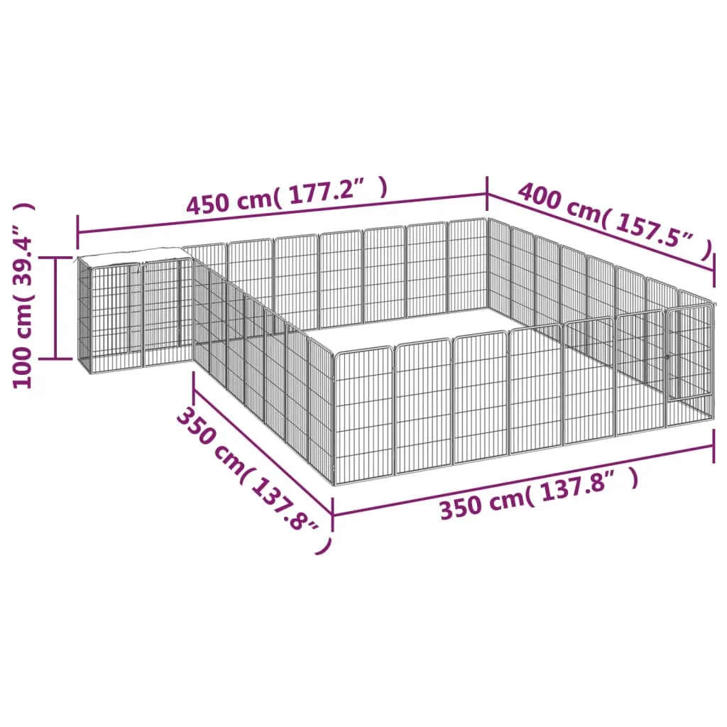 kojec-dla-psa-34-paneli-czarny-50x100-cm-stal
