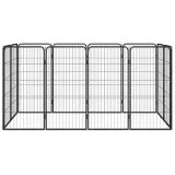 kojec-dla-psa-12-paneli-czarny-50x100-cm-stal-kolor-czarny