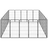 kojec-dla-psa-24-paneli-czarny-50x100-cm-stal-dlugosc-350-cm