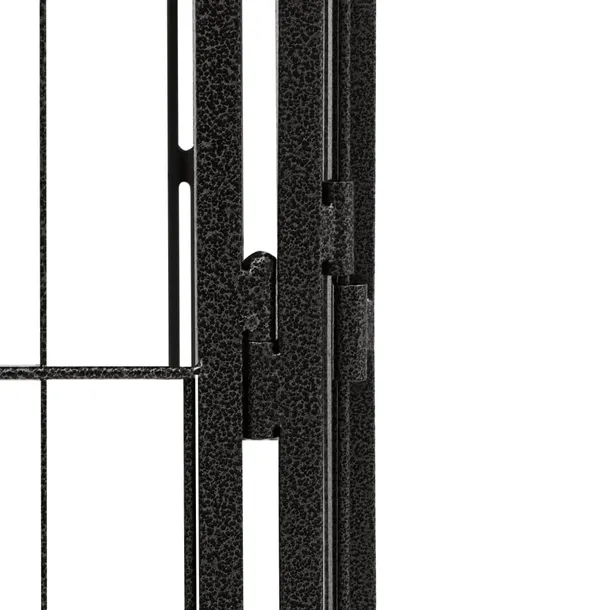 kojec-dla-psa-24-paneli-czarny-50x100-cm-stal-szerokosc-250-cm