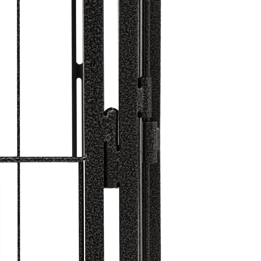 kojec-dla-psa-24-paneli-czarny-50x100-cm-stal-stan-nowy