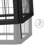 kojec-dla-psa-24-paneli-czarny-50x100-cm-stal-wysokosc-100-cm