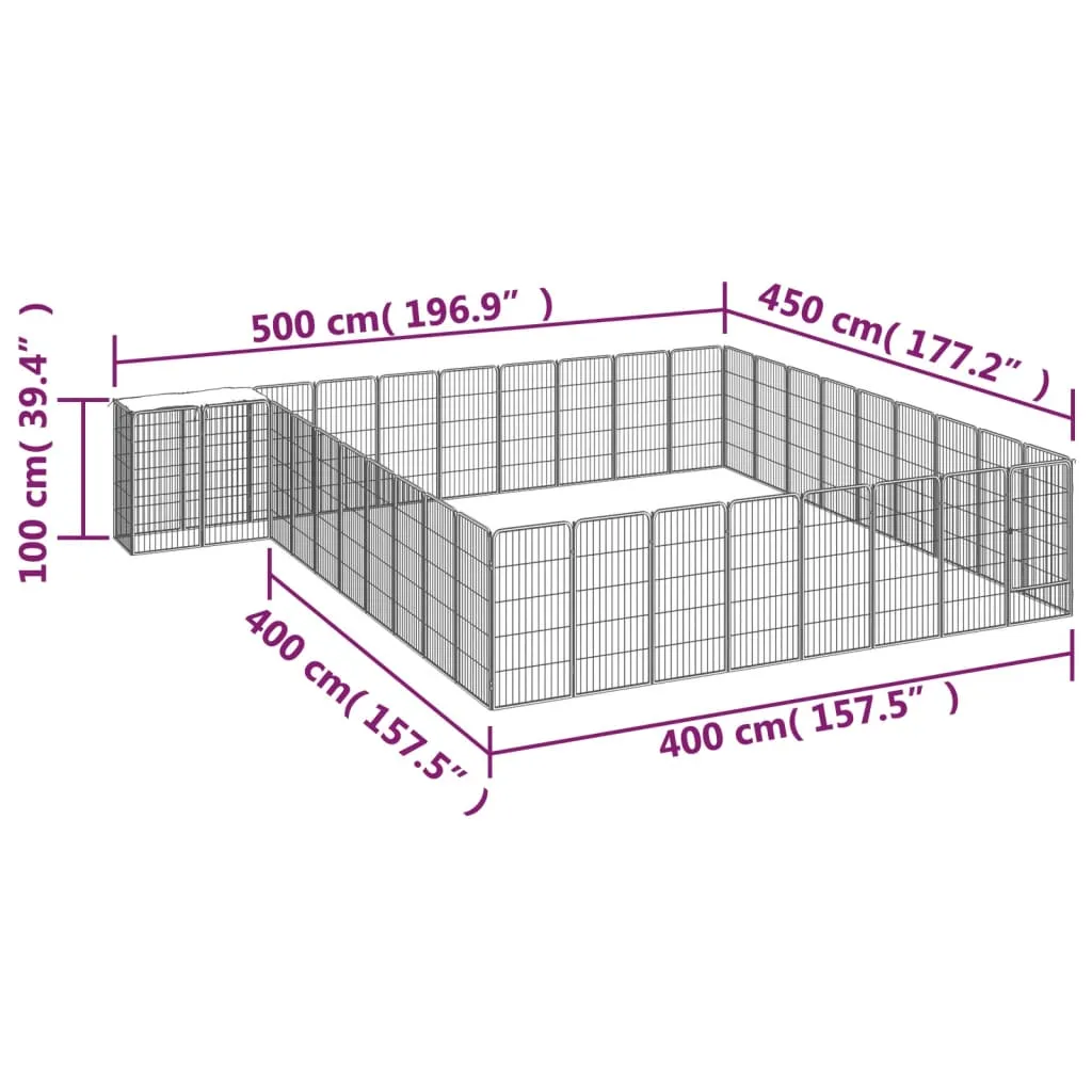 kojec-dla-psa-38-paneli-czarny-50x100-cm-stal