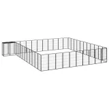 kojec-dla-psa-46-paneli-czarny-50x100-cm-stal