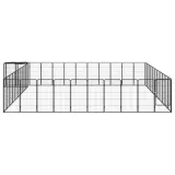 kojec-dla-psa-46-paneli-czarny-50x100-cm-stal-stan-nowy