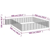 kojec-dla-psa-46-paneli-czarny-50x100-cm-stal-wysokosc-drzwiczek-100-cm
