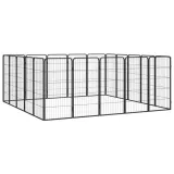 kojec-dla-psa-20-paneli-czarny-50x100-cm-stal-rodzaj-inny