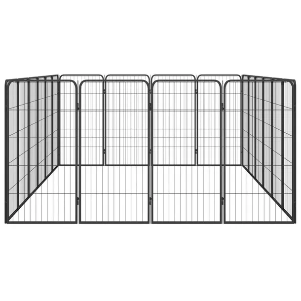 kojec-dla-psa-20-paneli-czarny-50x100-cm-stal-dlugosc-1-cm