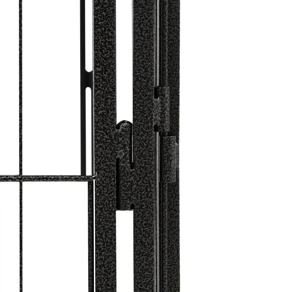 kojec-dla-psa-20-paneli-czarny-50x100-cm-stal-stan-nowy