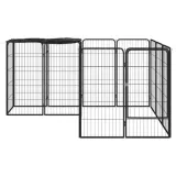 kojec-dla-psa-14-paneli-czarny-50x100-cm-stal-stan-nowy