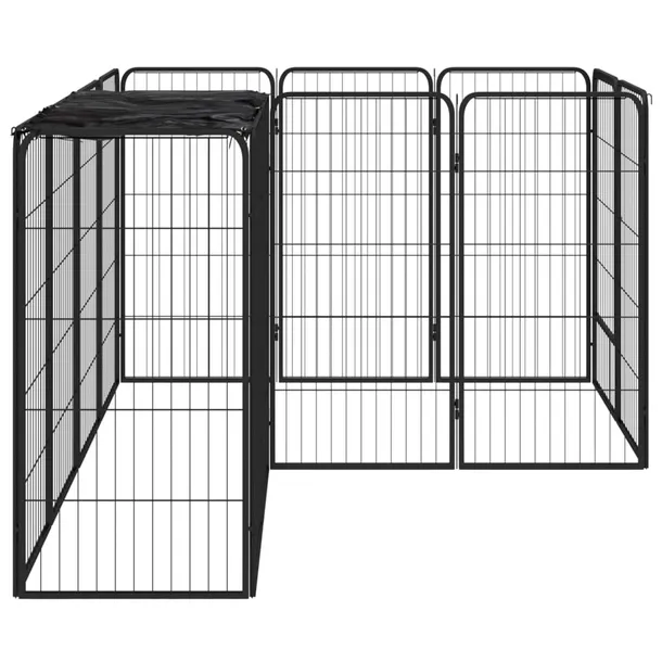 kojec-dla-psa-14-paneli-czarny-50x100-cm-stal-rodzaj-inny