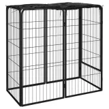 kojec-dla-psa-6-paneli-czarny-50x100-cm-stalowy