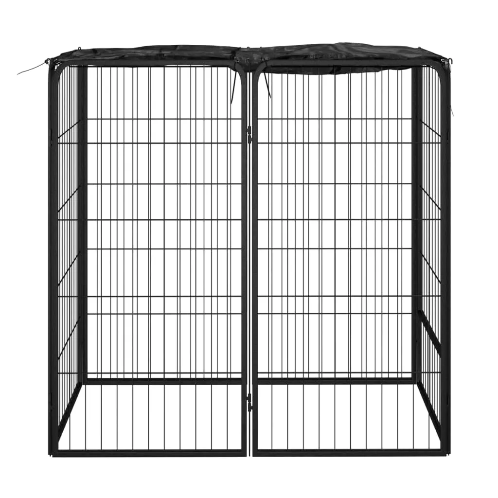 kojec-dla-psa-6-paneli-czarny-50x100-cm-stalowy