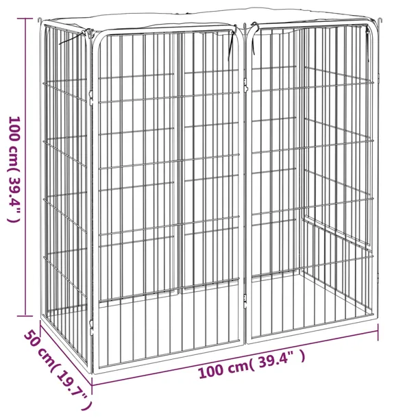 kojec-dla-psa-6-paneli-czarny-50x100-cm-stalowy-wysokosc-100-cm