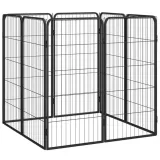 kojec-dla-psa-8-paneli-czarny-50x100-cm-stal-rodzaj-inny