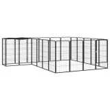 kojec-dla-psa-22-paneli-czarny-50x100-cm-stal
