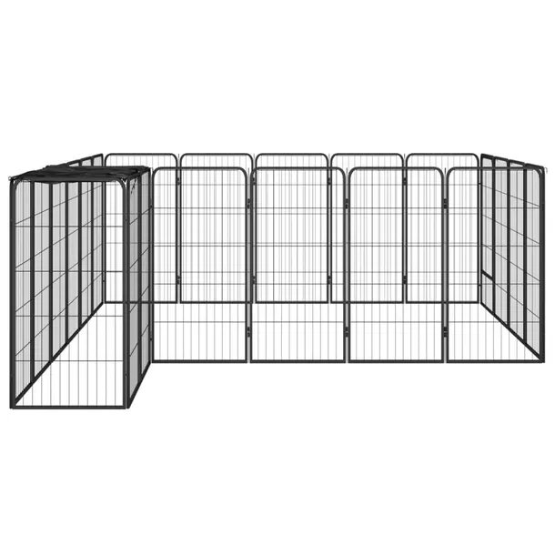 kojec-dla-psa-22-paneli-czarny-50x100-cm-stal-rodzaj-inny