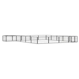 kojec-dla-psa-20-panele-czarny-100x50-cm-stal