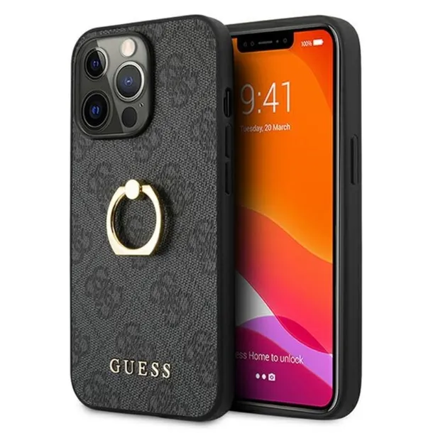 guess-4g-ring-case-etui-iphone-13-pro-szary