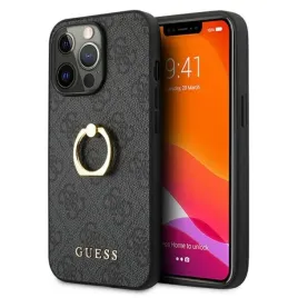 guess-4g-ring-case-etui-iphone-13-pro-szary