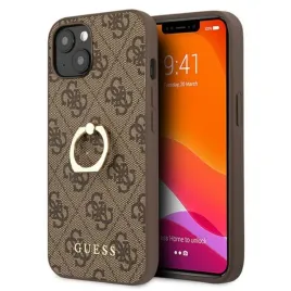 guess-4g-ring-case-etui-iphone-13-mini-brazowy