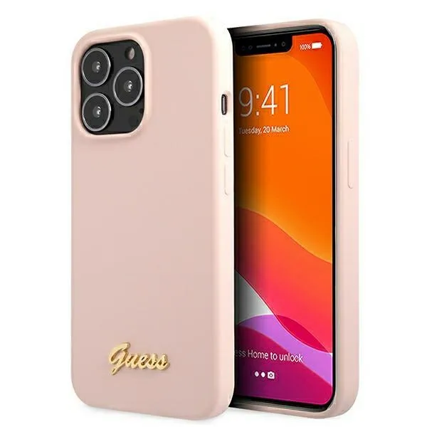 guess-silicone-script-magsafe-etui-iphone-13-pro-max-rozowy-stan-nowy