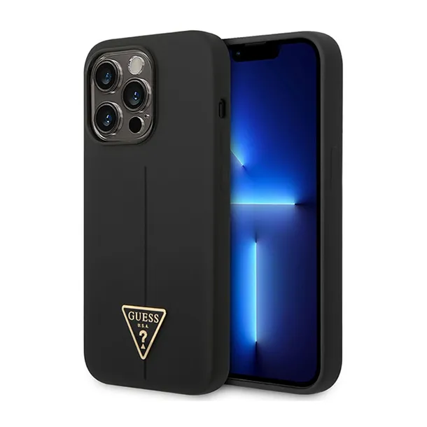 guess-silicone-triangle-logo-etui-iphone-14-pro-max-czarny