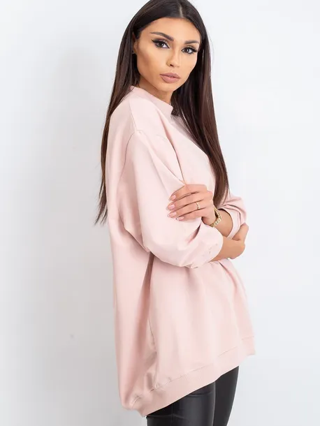 brudnorozowa-bawelniana-bluza-basic-s-m-marka-inna