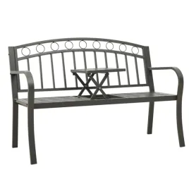 lawka-ogrodowa-ze-stolikiem-szara-120-cm-stalowa