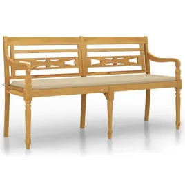 lawka-batavia-z-bezowa-poduszka-150-cm-lite-drewno-tekowe