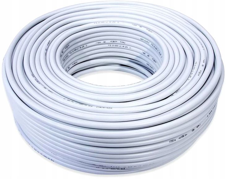 Przewód elektryczny 3x1 kabel biały OMY 1 metr - ERLI.pl