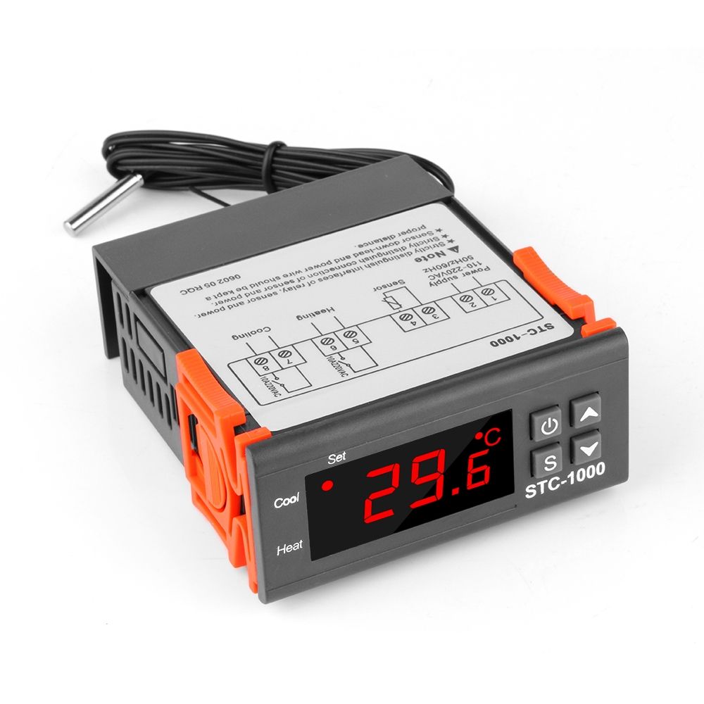 PROFESJONALNY DOKŁADNY TERMOREGULATOR STEROWNIK STC-1000 - ERLI.pl