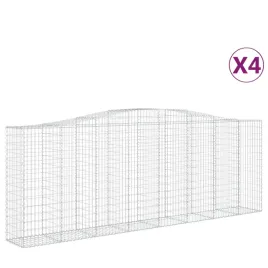 kosze-gabionowe-4-szt-400x50x140-160-cm-galwanizowane-zelazo