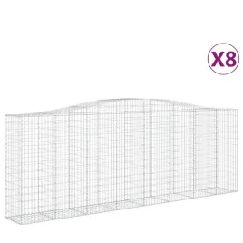 kosze-gabionowe-8-szt-400x50x140-160-cm-galwanizowane-zelazo