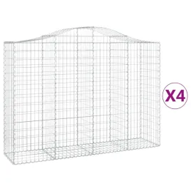 kosze-gabionowe-4-szt-200x50x140-160-cm-galwanizowane-zelazo