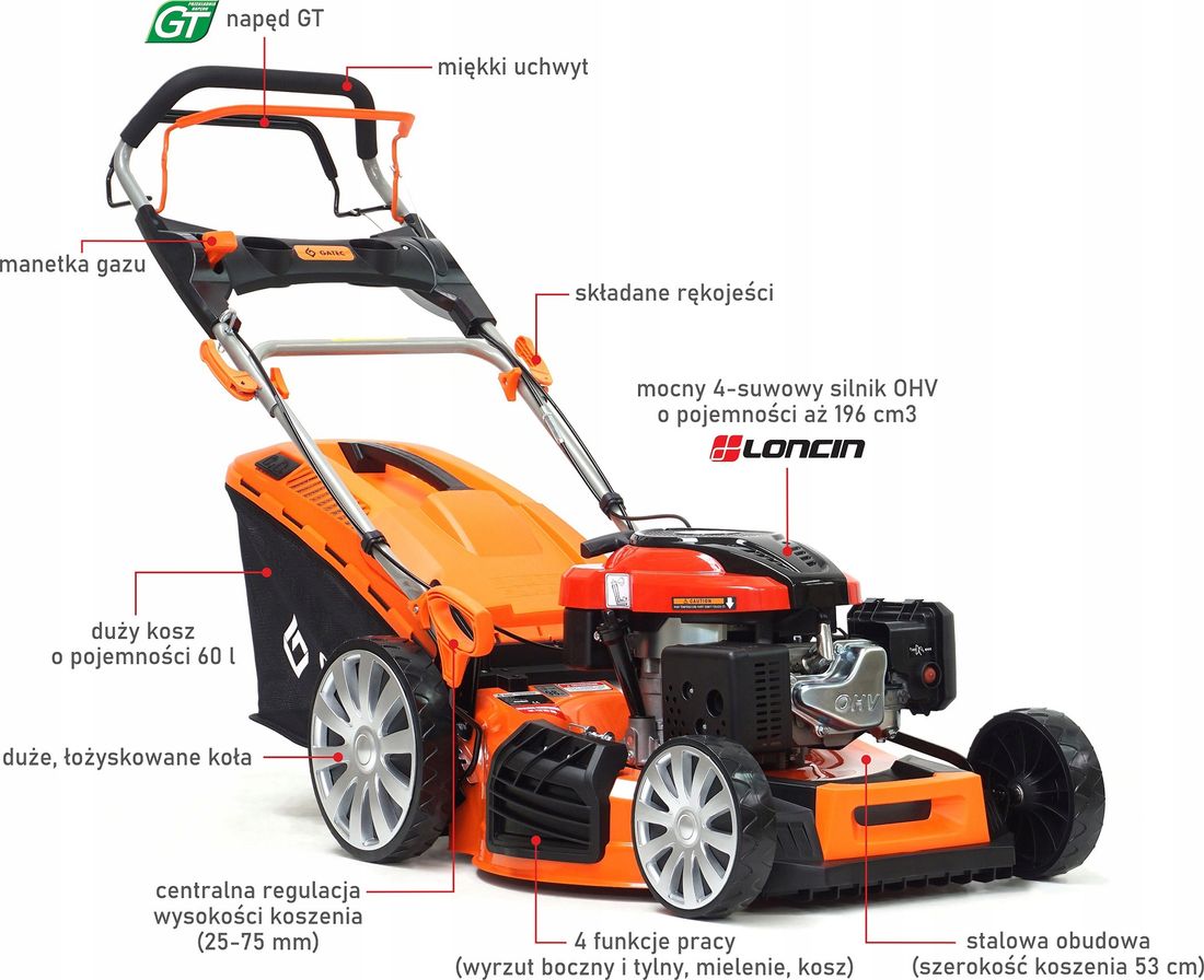 GATEC GT 353 NL KS / Kosiarka spalinowa z napędem 53 cm