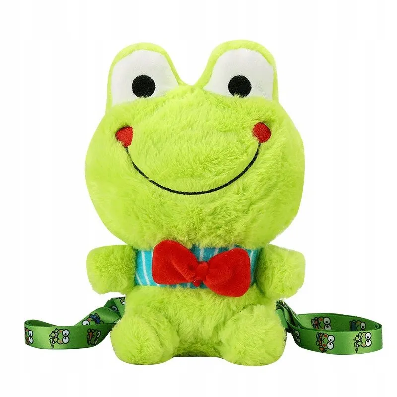 plecaczek-zaba-pluszowy-regulowane-paski-28cm-stan-nowy