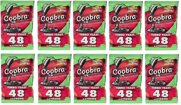 drożdże gorzelnicze COOBRA 48 PURE do 21% x10 szt