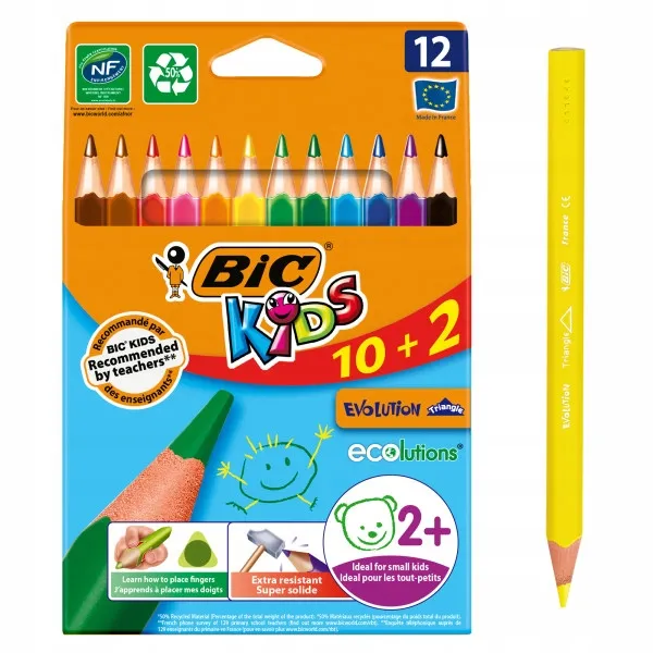 kredki-olowkowe-evolution-triangle-ecolutions-bic-kids-10-2-kolory-waga-z-opakowaniem-0-2-kg
