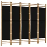 skladany-parawan-5-panelowy-200-cm-bambus-i-plotno