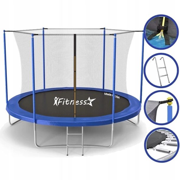 Фото - Батут Trampolina 312Cm 10Ft Blue Siatka+ drabinka F-Star