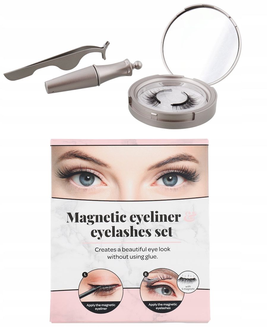 RzĘsy Magnetyczne Eyeliner PĘseta Zestaw Premium Erlipl 8720