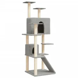drapak-dla-kota-z-sizalowymi-slupkami-jasnoszary-153-cm