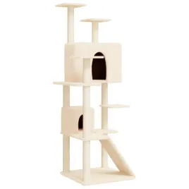 drapak-dla-kota-z-sizalowymi-slupkami-kremowy-153-cm