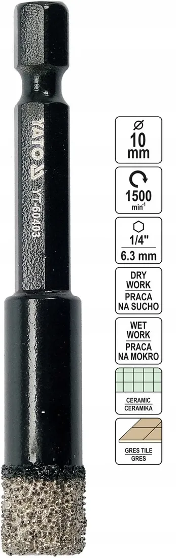 diamentowe-wiertlo-do-gresu-10mm-hex-yt-60403-stan-nowy