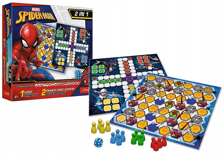gra-trefl-2w1-chinczyk-weze-i-drabiny-spider-man