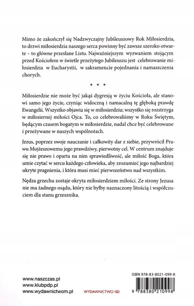 list-apostolski-misericordia-et-misera-wydanie-standardowe