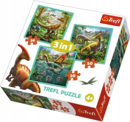 trefl-puzzle-3w1-dinozaury-106-elementow-niezwykly-swiat-dinozaurow