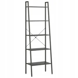 regal-drabina-z-5-polkami-czarny-56x35x174-cm
